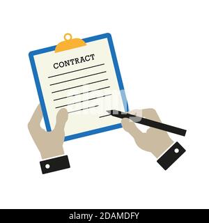 simple black and white signing document icon or symbol vector ...