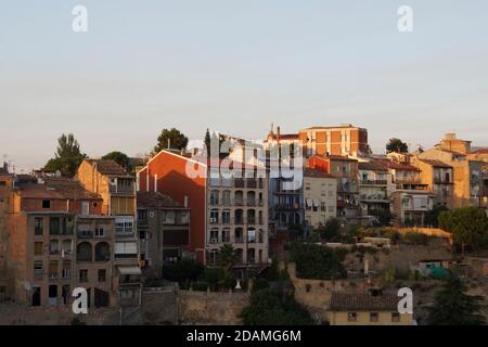 a landscape view of dense village in Manresa, Catalonia, Spain Stock Photo