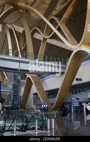 Kunming Changshui Airport Terminal Building, Kunming, Yunnan, China Jan 2013 Stock Photo