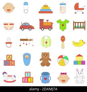 Illustration vector design of baby icon set Stock Vector