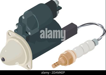 Auto part icon. Isometric illustration of auto part vector icon for web Stock Vector