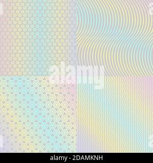 Set of bright holographic textures. Abstract background EPS 10. Stock Vector