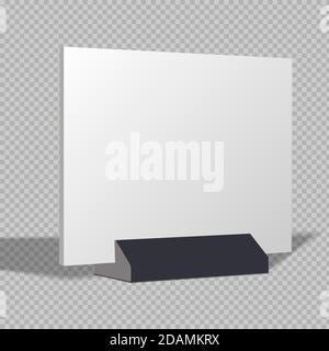 Table Tent isolated on a transparent background. Isolated vector object. EPS 10. Stock Vector