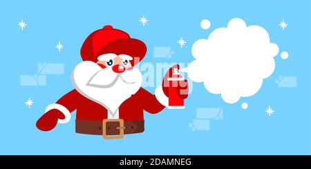 Flat Cartoon Hiphop Santa Claus Spraying Graffiti Vector Illustration Template Art Stock Vector