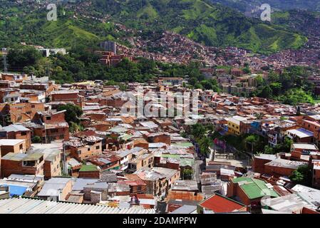 Architecture of the famous District 13 of Medellin, Colombia, South America Stock Photo