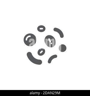 Blood cells vector icon. filled flat sign for mobile concept and web design. Leukemia blood cells glyph icon. Symbol, logo illustration. Vector graphi Stock Vector