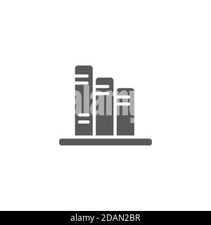 Book library icon, color, line, outline vector sign, linear style pictogram isolated on white. Symbol, logo illustration. Editable stroke. Pixel perfe Stock Vector