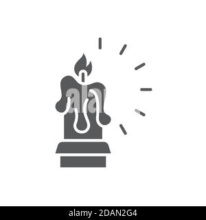 Candle icon, color, line, outline vector sign, linear style pictogram isolated on white. Symbol, logo illustration. Editable stroke. Pixel perfect Stock Vector
