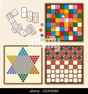 Board game collection Vector illustration Stock Vector