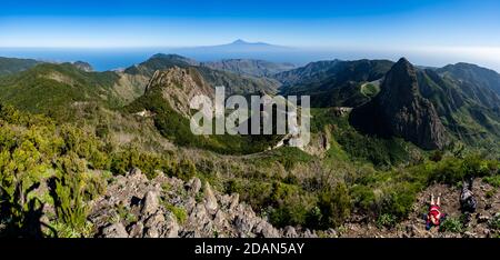 Panoramic view over Gomera in Tenerife Stock Photo