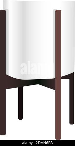Stand for flower pots. Modern flower pot. Plant vase. Plant growing. Vector illustration. Stock Vector