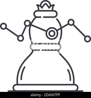 business targets line icon, outline symbol, vector illustration ...