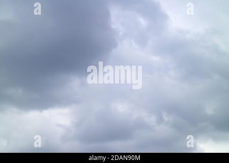 Grey storm clouds before the heavy rain for Background or banner Stock Photo