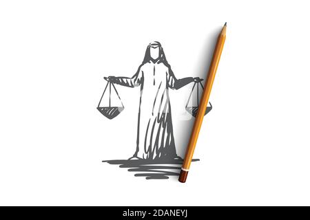 Scales for weighing, libra, justice, hand drawn. Vector hand drawn isolated  on white background 25797689 Vector Art at Vecteezy