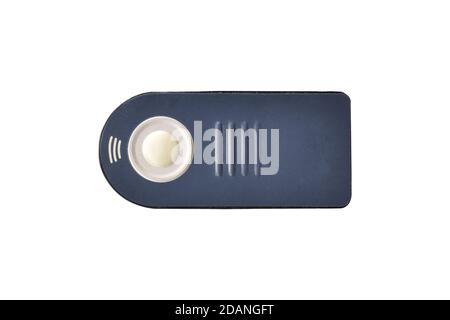Remote shutter release for camera isolated on white background. Object with clipping path. Stock Photo