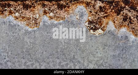 Rust metal plate texture. Abstract rusted background for design exterior decoration and industrial construction. panorama picture. Stock Photo