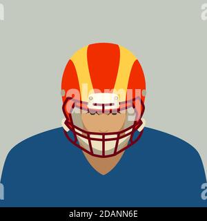 a player of American football, vector illustration ,flat style Stock Photo