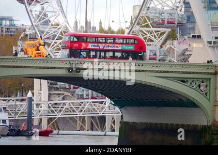 Views over the Thames from the Victoria Tower Gardens London Stock Photo