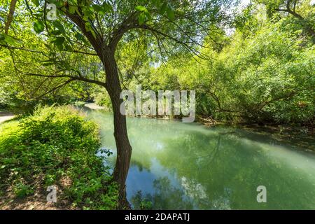 Iskar Panega Geopark along the Gold Panega River, Bulgaria Stock Photo