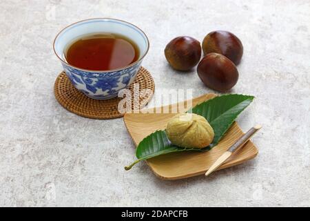 Kuri Kinton, Japanese mashed chestnuts sweet Stock Photo