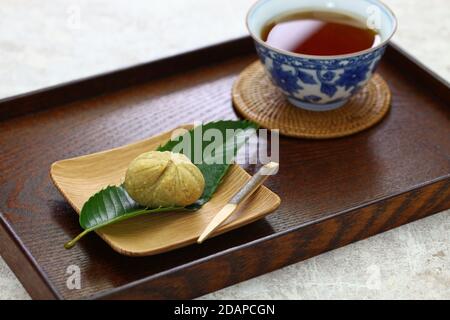 Kuri Kinton, Japanese mashed chestnuts sweet Stock Photo