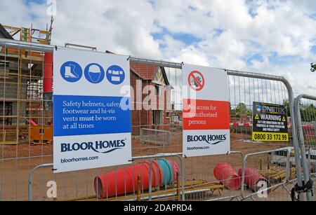 Hawthorn Grove,building site,Bloor Homes,Stretton Road,Appleton Thorn,Warrington, Cheshire,UK, WA4