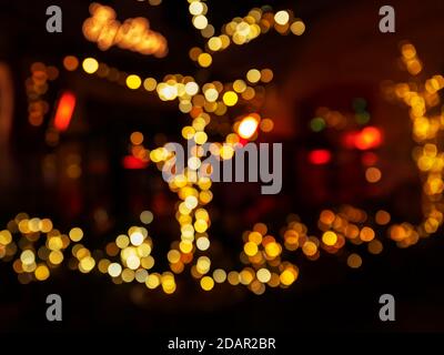 Abstract dark background with countless sparkling lights, Budapest, Hungary Stock Photo