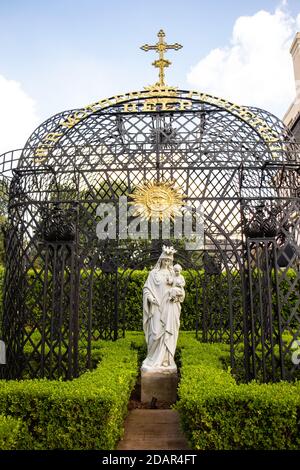 Statue of Mary at home of Anne Rice in Garden District of New Orleans Louisiana USA Stock Photo