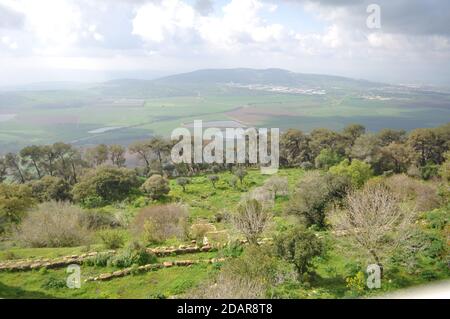 View from Mount Tabor Transfiguration site Stock Photo