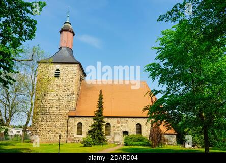 Church of St. Nicholas, Boetzow,  Oberkraemer, Brandenburg, Germany Stock Photo