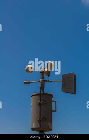 Anemometer, climate station of Garajonay National Park, visitor centre, La Gomera, Canary Islands, Spain Stock Photo