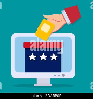 online voting election vector illustration concept symbol Stock Vector