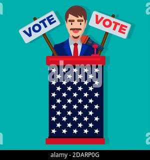 election candidates campaign vector illustration Stock Vector