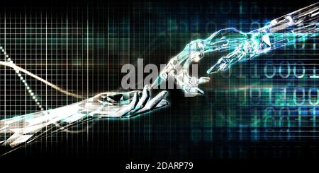 Systems Development with New Technology as Art Stock Photo