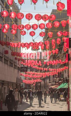 LONDON - UK - May 03, 2018: View of China Town in London. China Town - one of the main tourist attractions in London Stock Photo