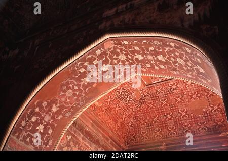 Archway into Taj Mahal Stock Photo