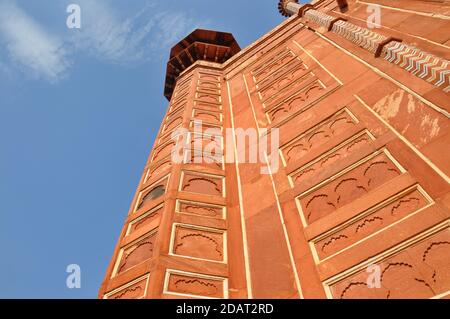 Exterior Detail at Taj Mahal Stock Photo