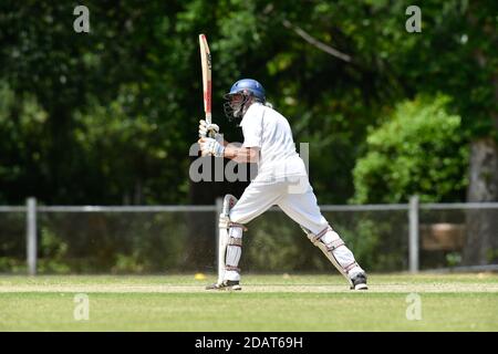 November 2020. Benalla Bushrangers Over 60s v Country Cricket Victoria Stock Photo