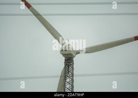 power production from windmill or wind turbines in Gujarat Stock Photo