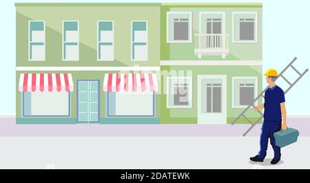 Craftsman Construction Worker, illustration, Stock Vector