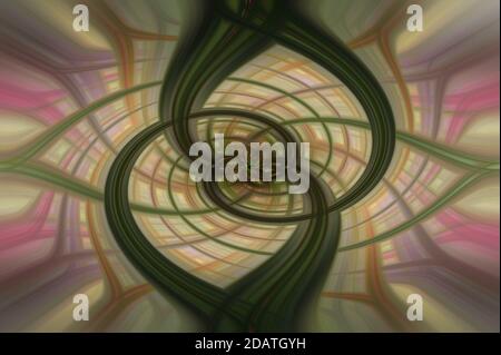 Abstract background with multicolored tangled spiral lines. Stock Photo