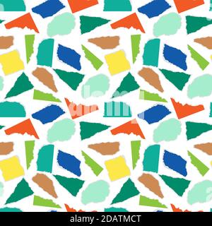 seamless pattern pieces of torn paper simple vector illustration Stock Vector