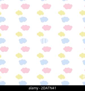 Vector kids pattern with clouds Stock Vector