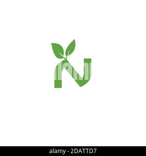 N lette nature logo. Stock Vector