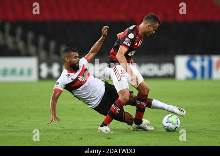 Rio, Brazil - November 14, 2020: Rene player in match between Flamengo and Atletico-GO by Brazilian Championship  in Maracana Stadium Stock Photo