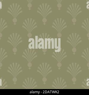 Elegant seamless art deco pattern with fans or palm leaves Stock Vector