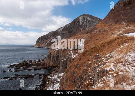 Hakodate Hokkaido Japan At The Tachimachi Cape At The End Of Mt Hakodate In Winter Season Stock Photo Alamy