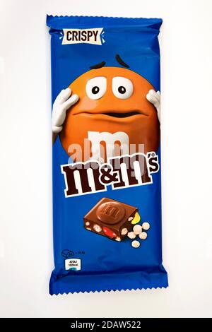 NEW M&M'S BLOCK PEANUT, HAZELNUT, CRISPY, CHOCOLATE BARS