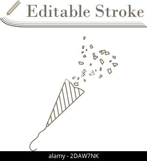 Party Petard Icon. Editable Stroke Simple Design. Vector Illustration. Stock Vector