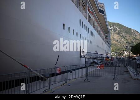 Kotor, Montenegro, Sep 21, 2019: Passengers boarding the cruise ship MSC MAGNIFICA Stock Photo